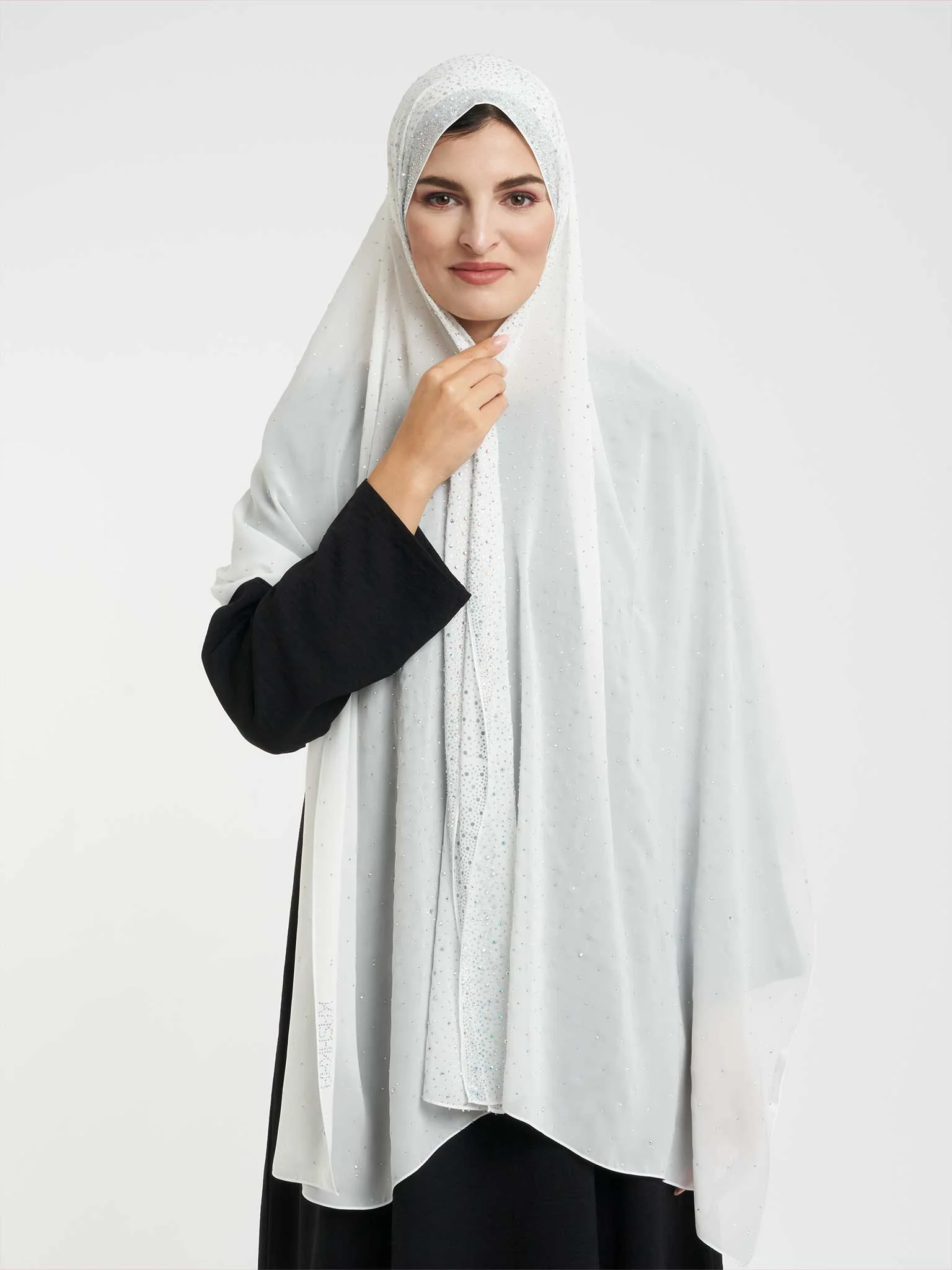 Hijab Chiffon With Stone Work