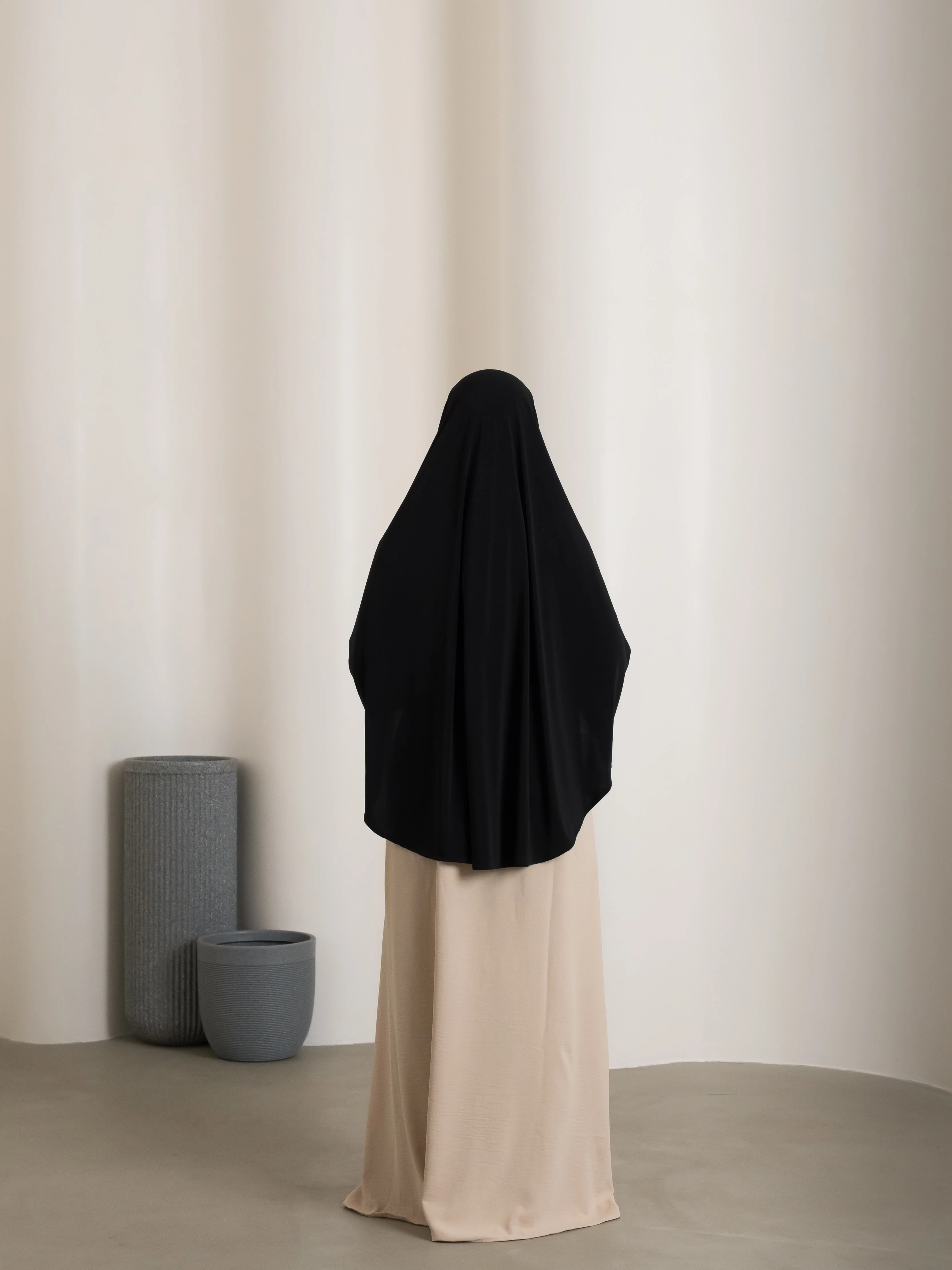 Knit Bamboo Jersey Jilbab - Black