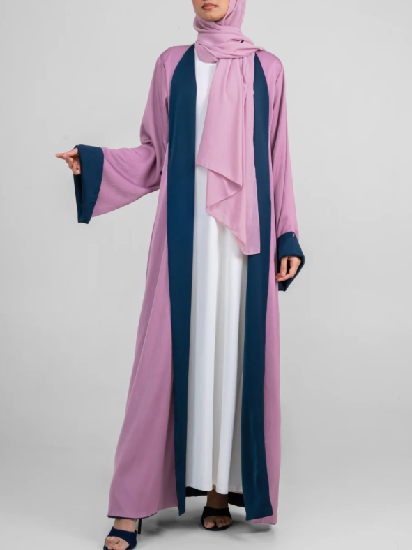 Reversible Abaya - Blue & Pink