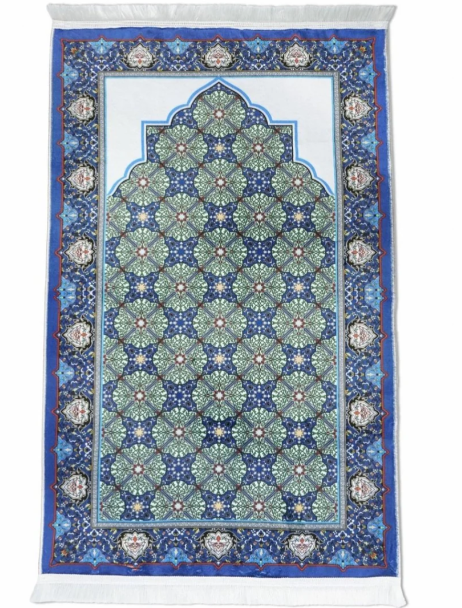 Islamic Prayer Rugs - Blue & Green Tile Patterns