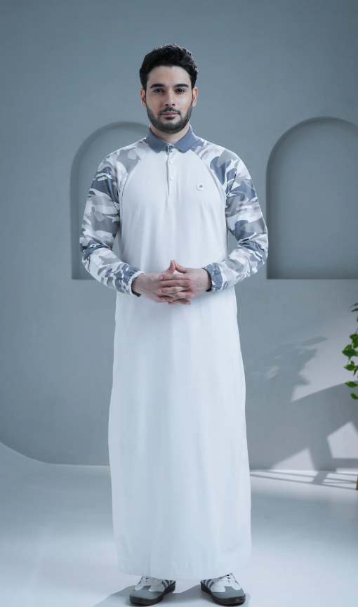 Ordu White Knitted Thobe For Men